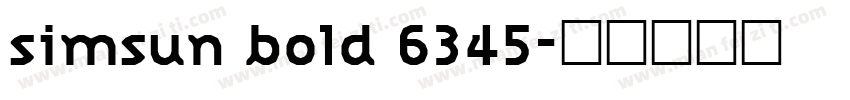 simsun bold 6345字体转换
